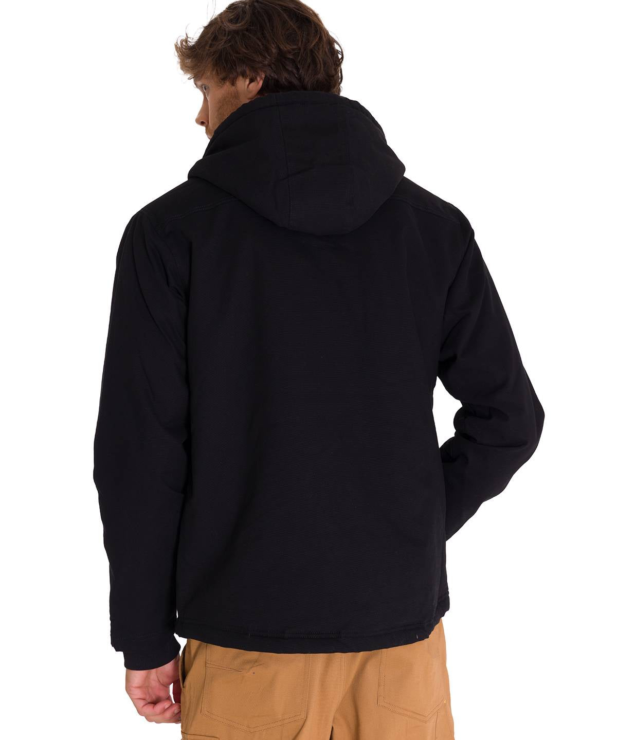 Chaqueta Manga Larga Hombre Hooded Sherpa Lined Negra Cat