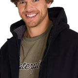 Chaqueta Manga Larga Hombre Hooded Sherpa Lined Negra Cat