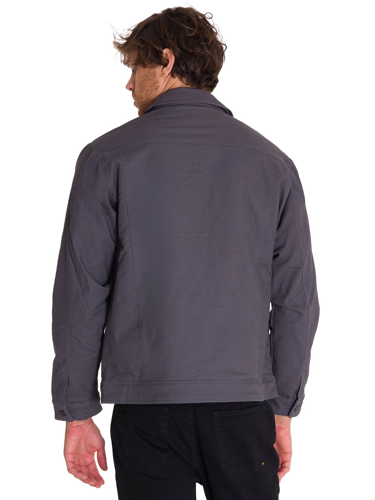 Chaqueta Manga Larga Hombre Trucker Grafito Cat