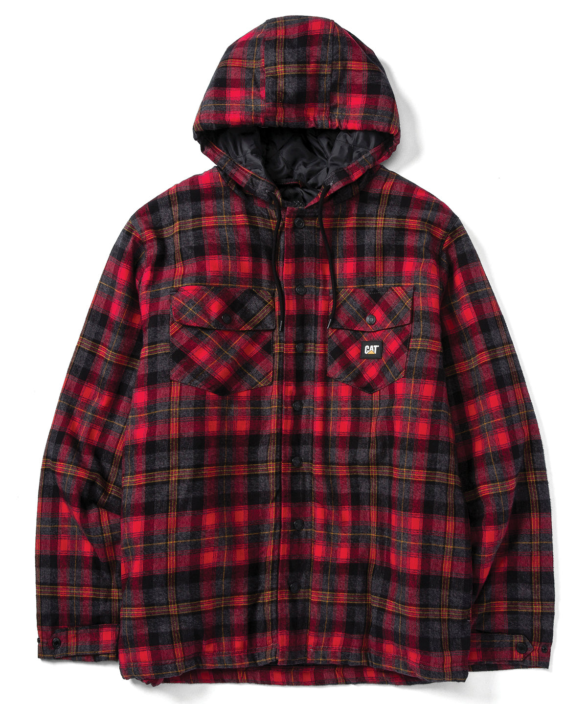 Chaqueta Hombre Hooded Flannel Rojo Cat