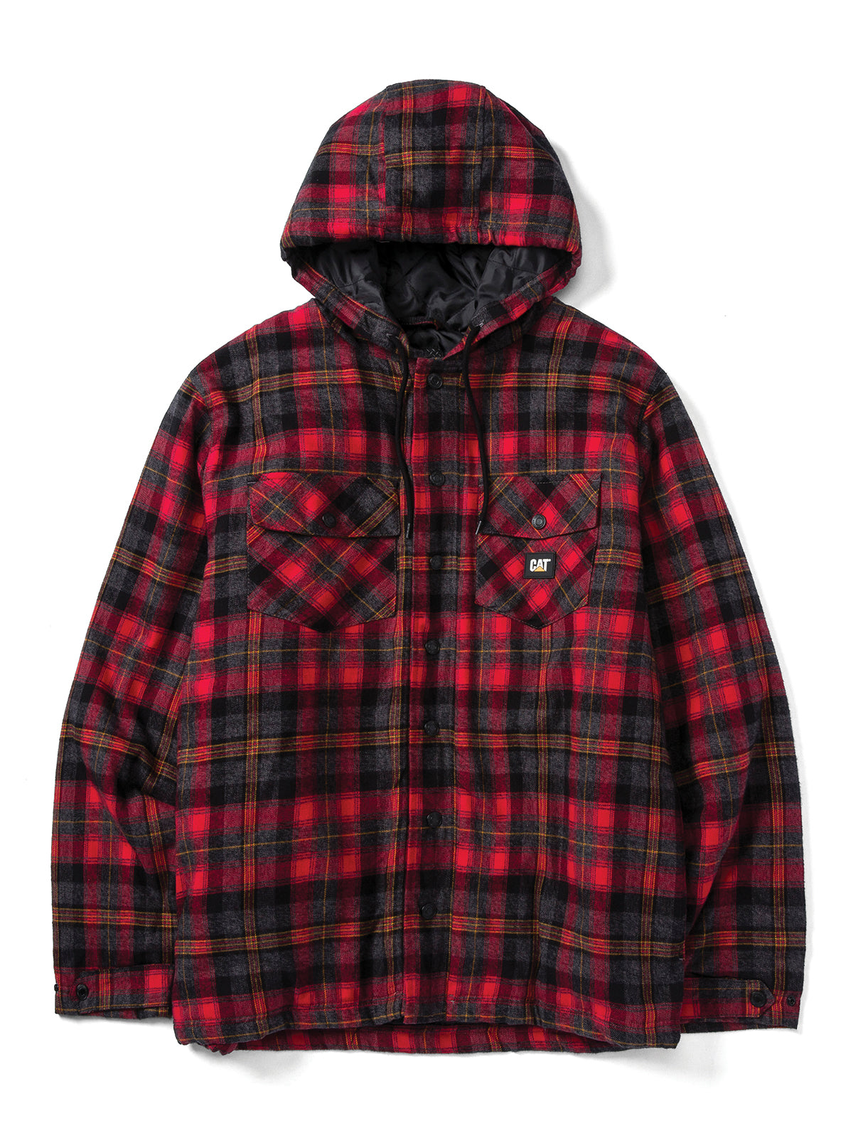 Chaqueta Hombre Hooded Flannel Rojo Cat