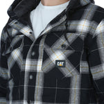 Chaqueta Hombre Hooded Flannel Negro y Blanco Cat