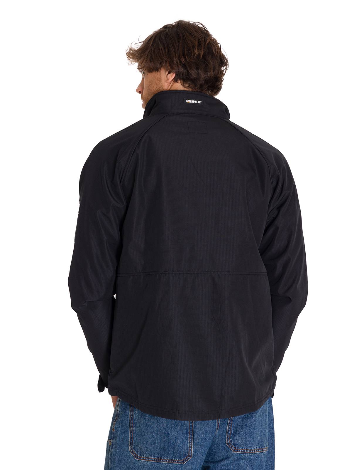 Chaqueta Manga Larga Hombre Ripstop Softshell Negra Cat