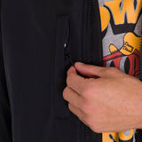 Chaqueta Manga Larga Hombre Ripstop Softshell Negra Cat