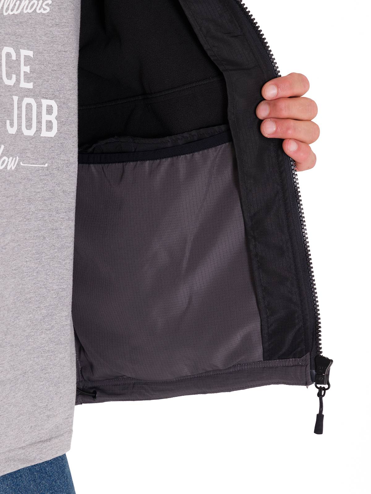 Chaqueta Manga Larga Hombre Ripstop Softshell Gris Cat