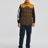 Parka Sin Mangas Hombre Big Sky Puffer Vest Café Oscuro Cat