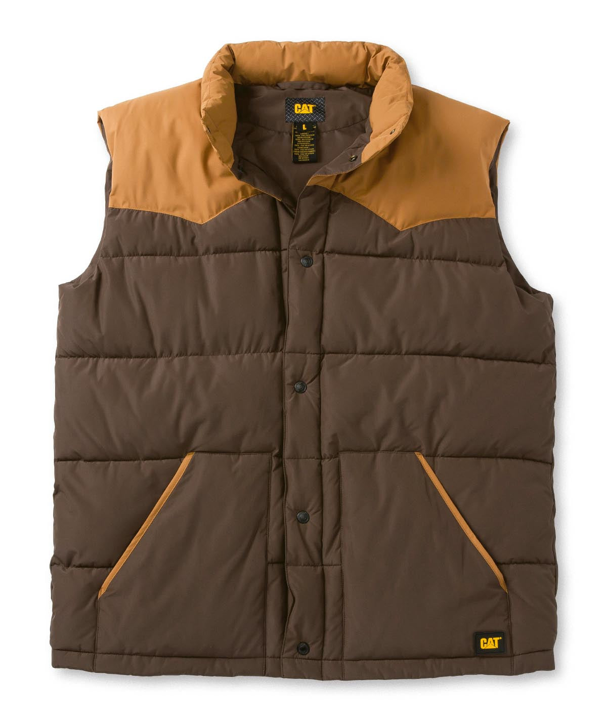 Parka Sin Mangas Hombre Big Sky Puffer Vest Café Oscuro Cat
