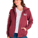 Polerón Full Zip Mujer Trademark Banner Rojo CAT