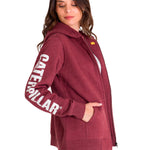 Polerón Full Zip Mujer Trademark Banner Rojo CAT