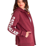 Polerón Full Zip Mujer Trademark Banner Rojo CAT