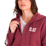 Polerón Full Zip Mujer Trademark Banner Rojo CAT