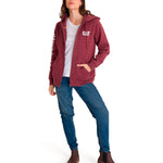 Polerón Full Zip Mujer Trademark Banner Rojo CAT