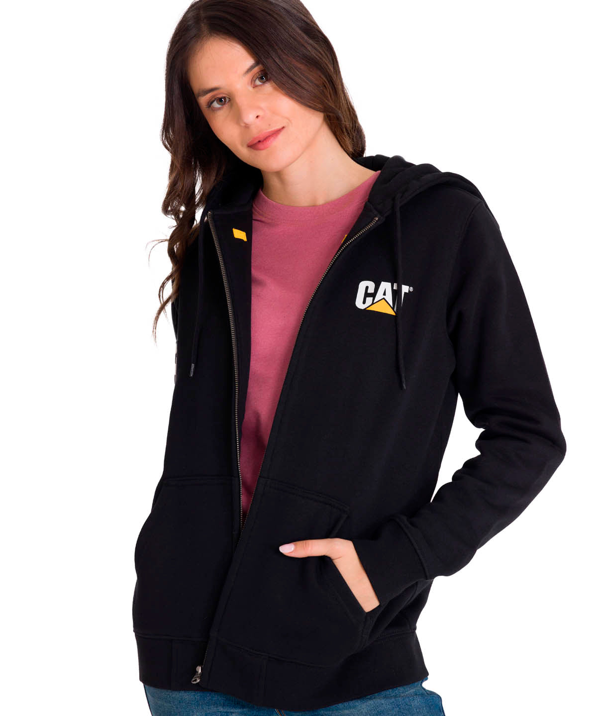 Poleron Mujer Trademark Banner Fz Hoodie Con Gorro Ajustable Con Tecnología S3 Cord. Cat