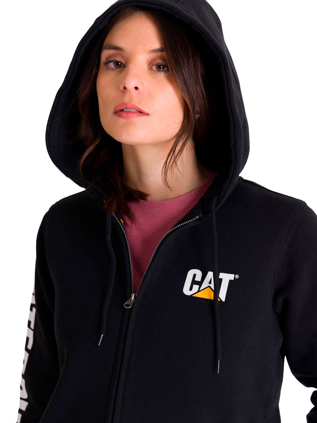 Poleron Mujer Trademark Banner Fz Hoodie Con Gorro Ajustable Con Tecnología S3 Cord. Cat