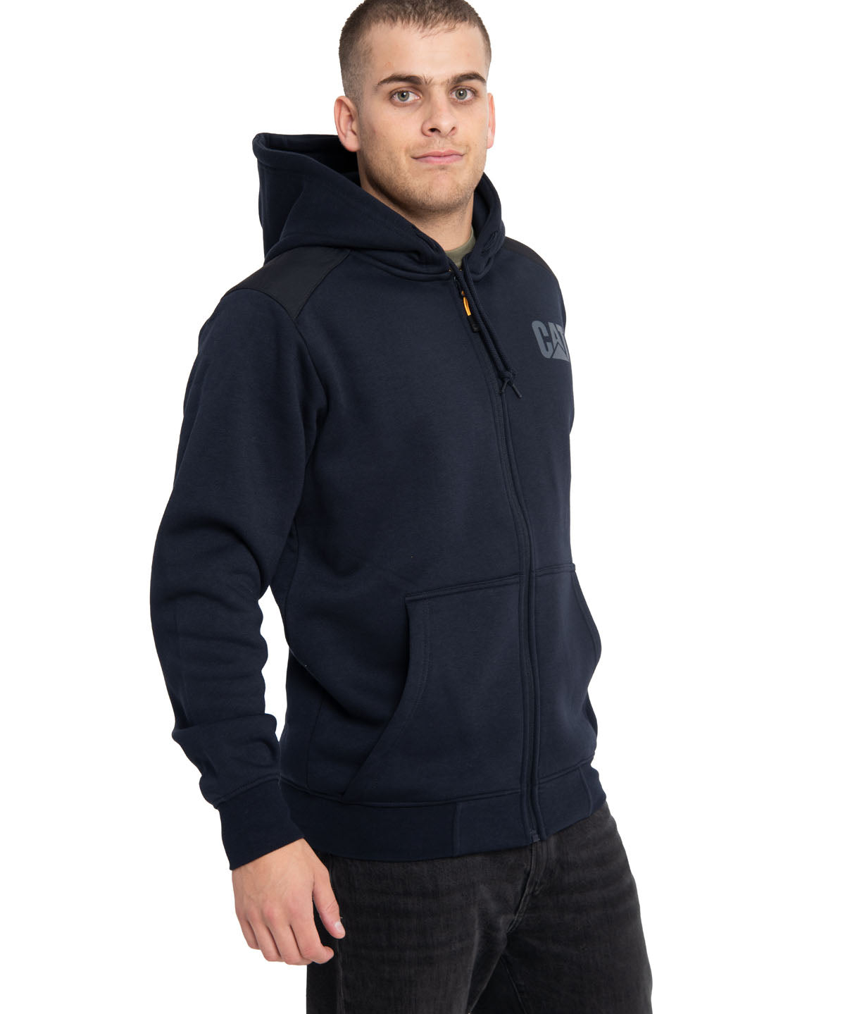 Poleron Casual Hombre Essential Fz Hooded Sweatshirt Azul Cat