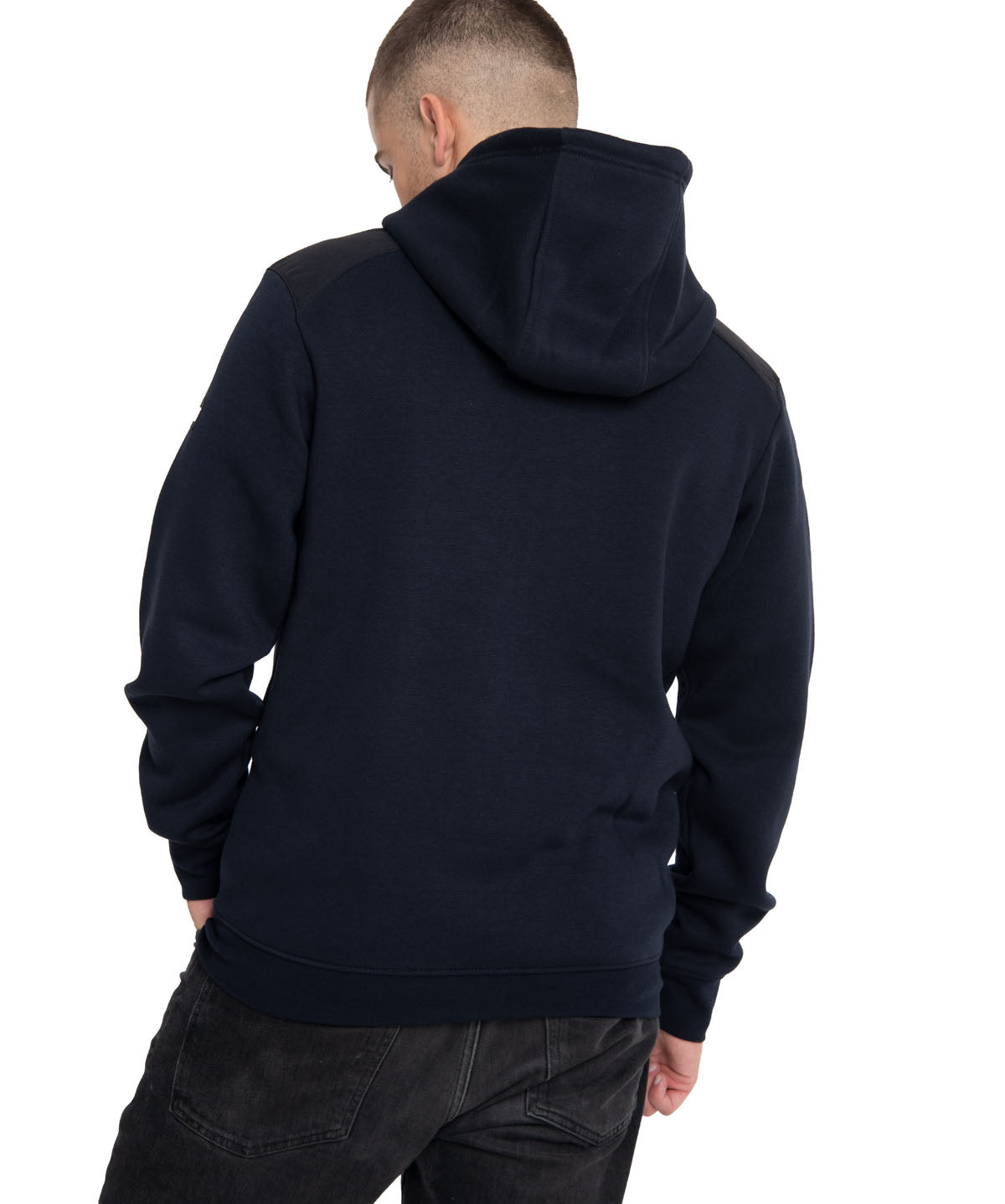 Poleron Casual Hombre Essential Fz Hooded Sweatshirt Azul Cat