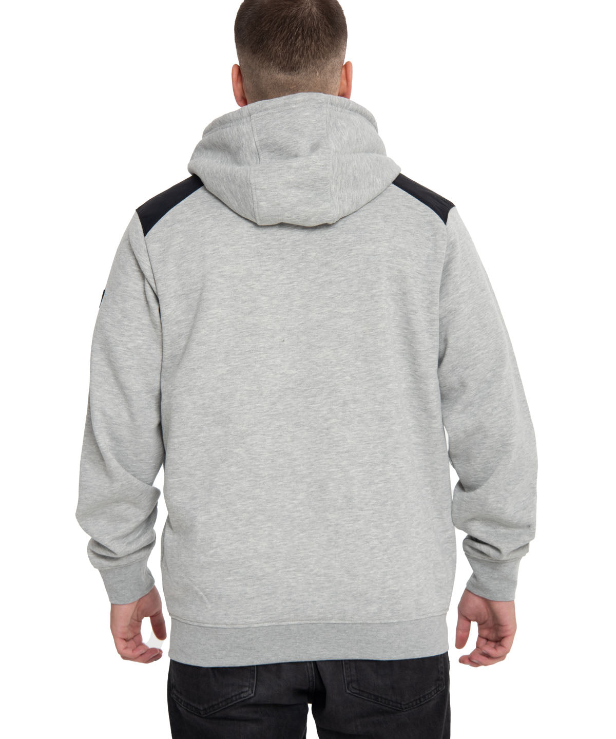 Poleron Casual Hombre Essential Fz Hooded Sweatshirt Gris Cat