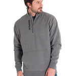 Polerón Manga Larga Hombre Midweight Quarter Zip Gris Oscuro Cat