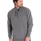 Polerón Manga Larga Hombre Midweight Quarter Zip Gris Oscuro Cat