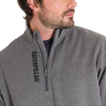 Polerón Manga Larga Hombre Midweight Quarter Zip Gris Oscuro Cat