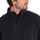 Polerón Manga Larga Hombre Midweight Quarter Zip Negro Cat