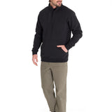 Polerón Manga Larga Hombre Midweight Quarter Zip Negro Cat