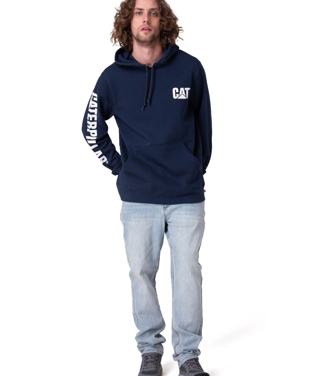 Poleron Hombre Trademark Banner Pul Azul