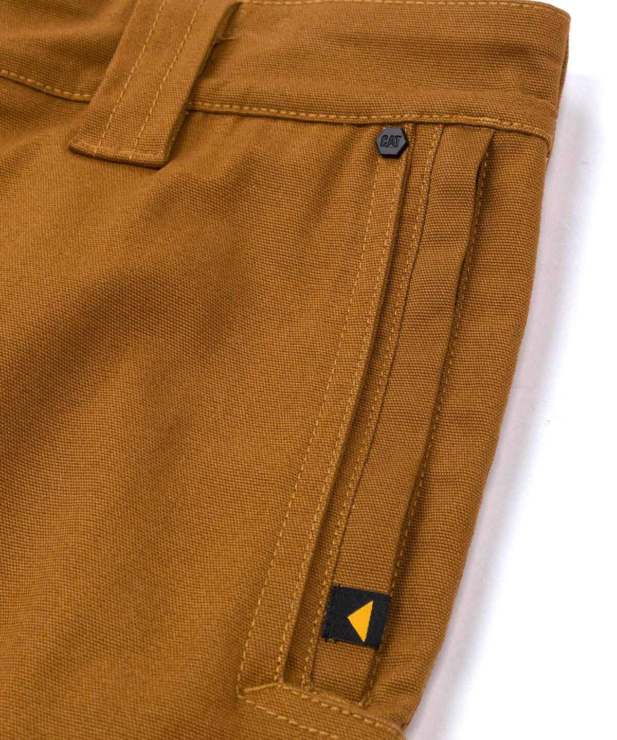 Pantalón Tiro Medio Casual Hombre BRUSH PANT Café Cat