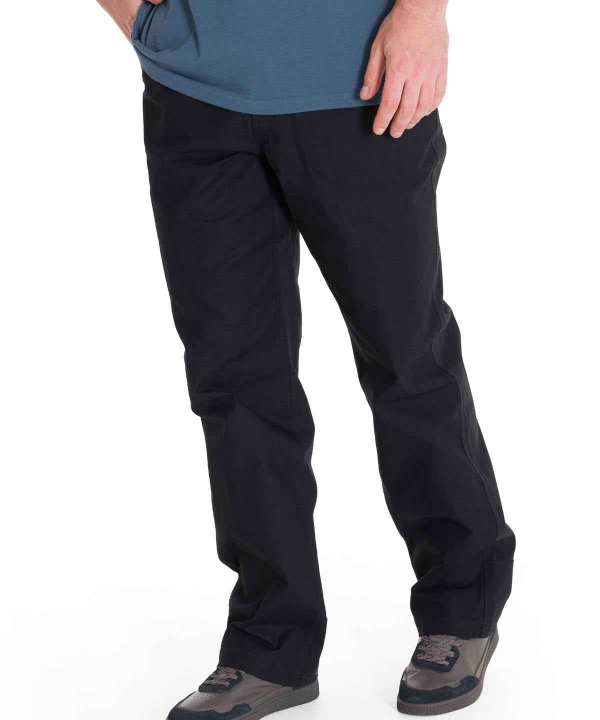Pantalón Tiro Medio Casual Hombre BRUSH PANT Negro Cat
