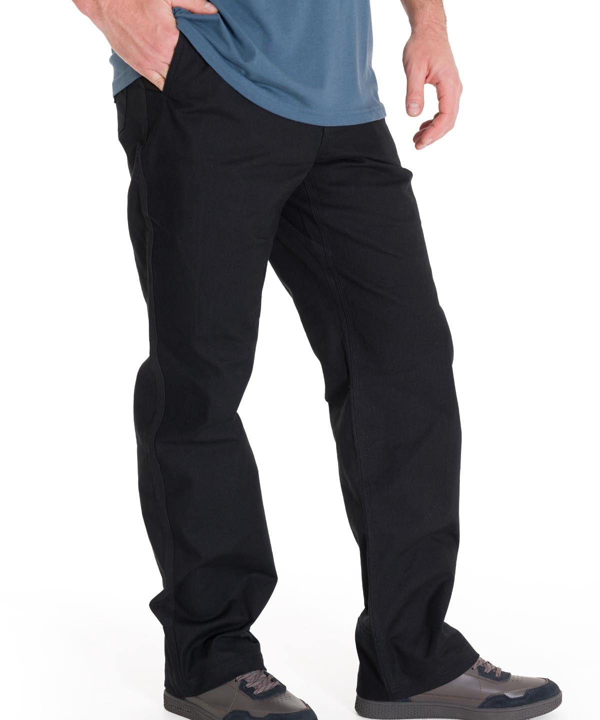 Pantalón Tiro Medio Casual Hombre BRUSH PANT Negro Cat