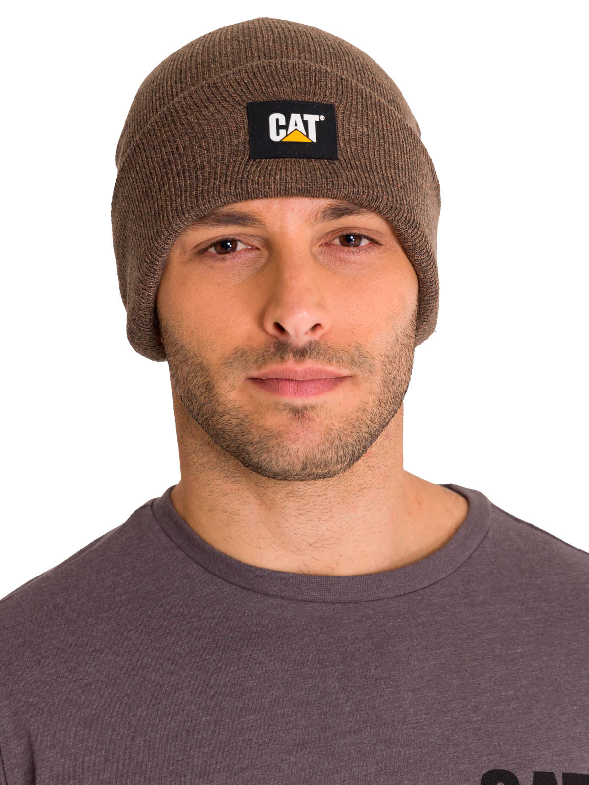 Gorro Casual Unisex Cat Label Cuff Beanie Café Cat