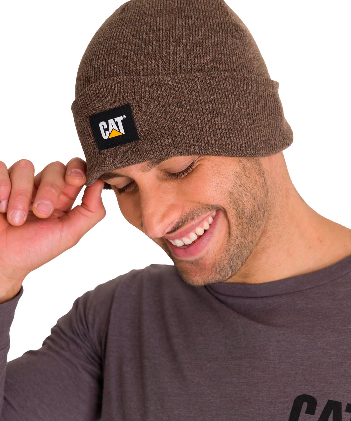 Gorro Casual Unisex Cat Label Cuff Beanie Café Cat