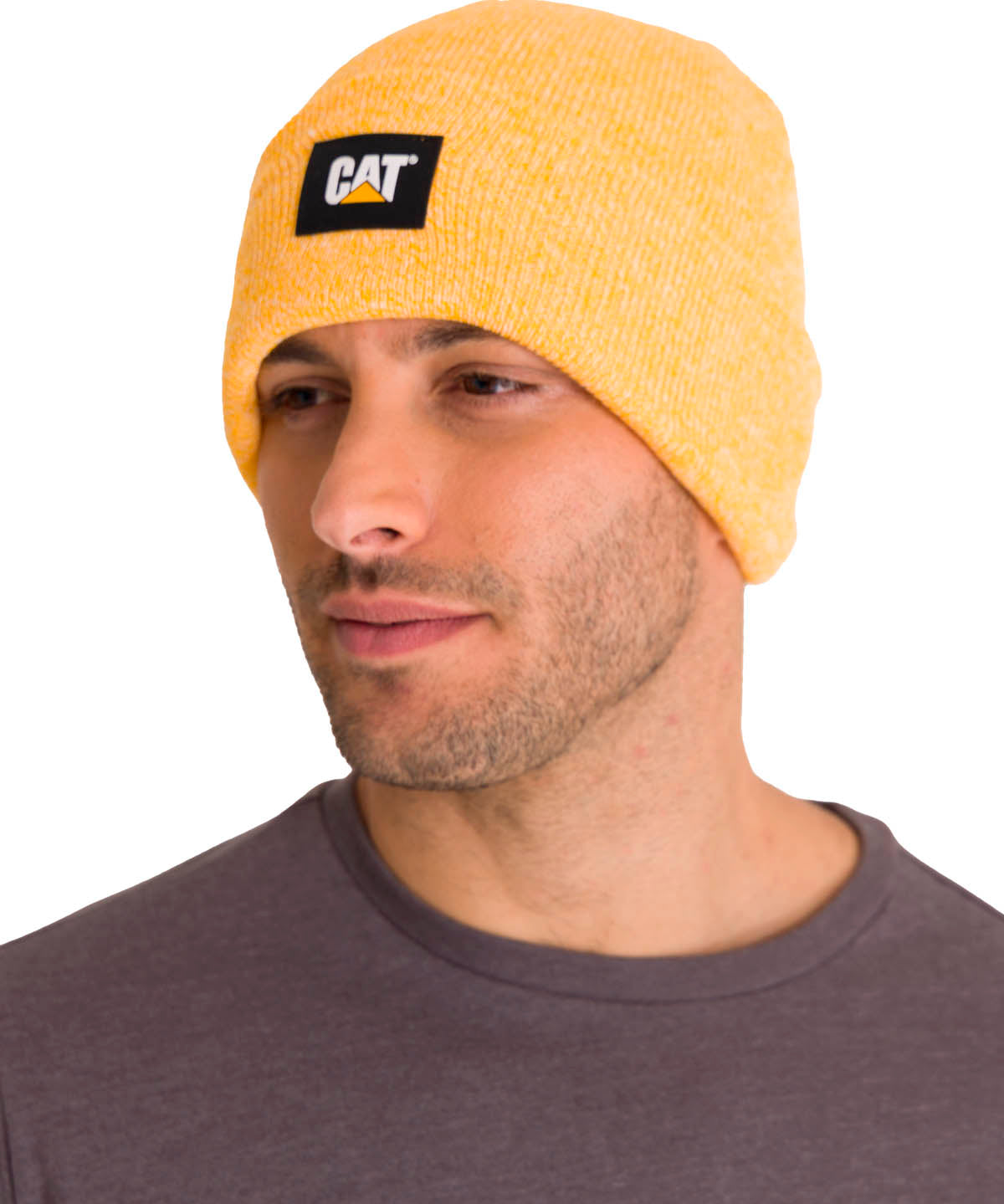Gorro Casual Unisex Cat Label Cuff Beanie Amarillo Cat