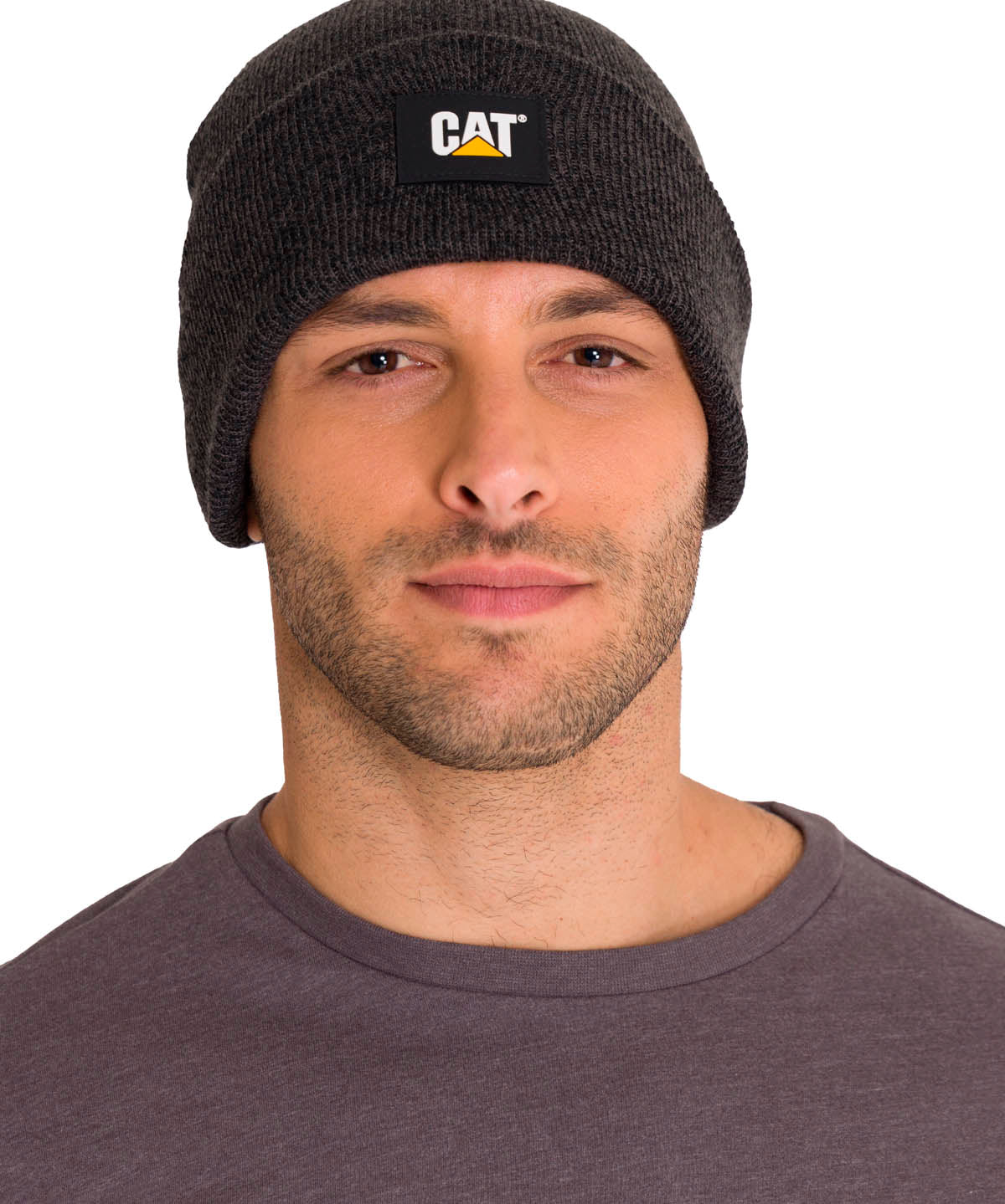Gorro Hombre Etiqueta CAT Gris Cat
