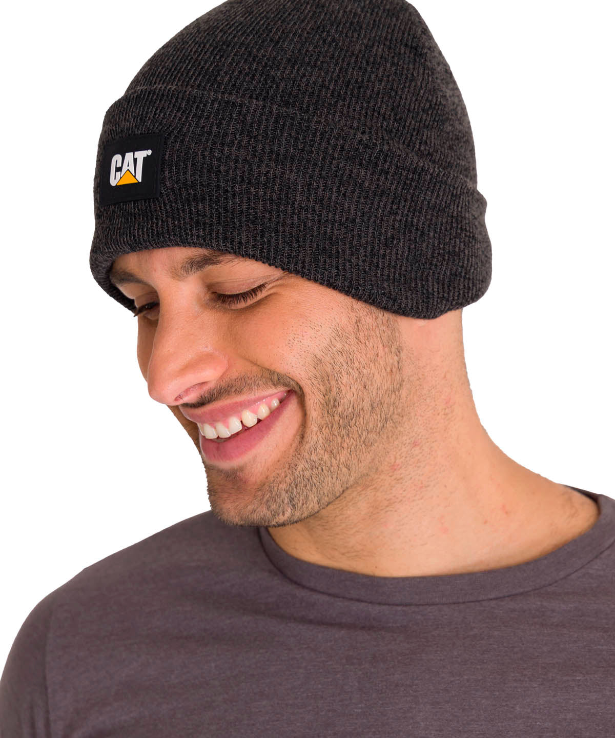 Gorro Hombre Etiqueta CAT Gris Cat