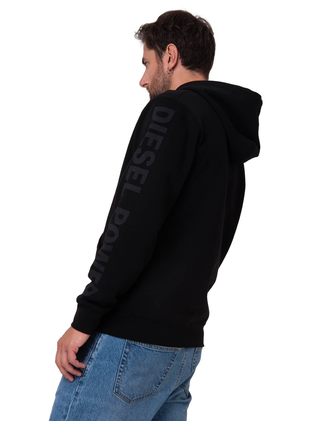 Polerón Con Gorro Diesel Power Negro Cat