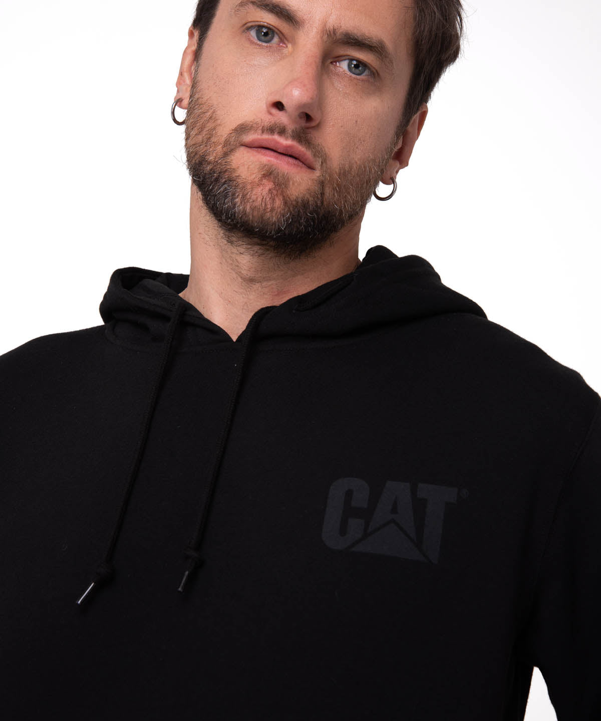 Polerón Con Gorro Diesel Power Negro Cat