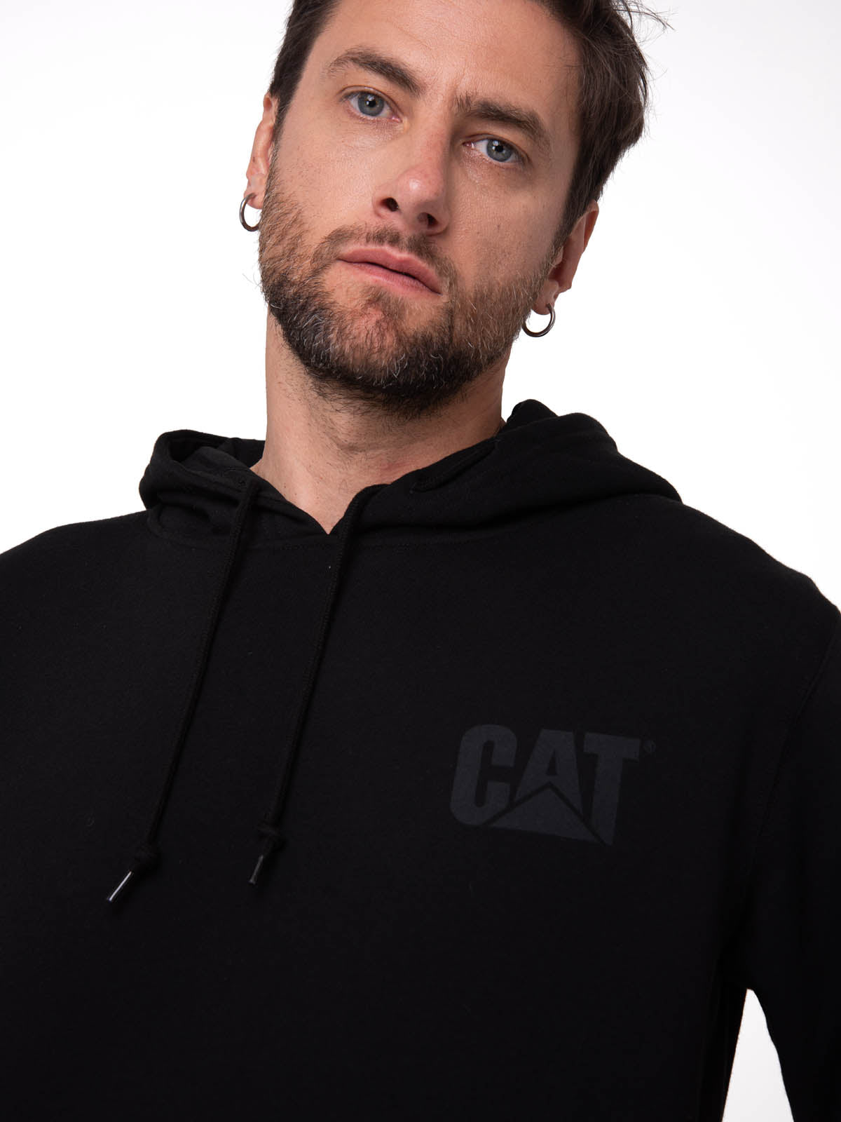 Polerón Con Gorro Diesel Power Negro Cat