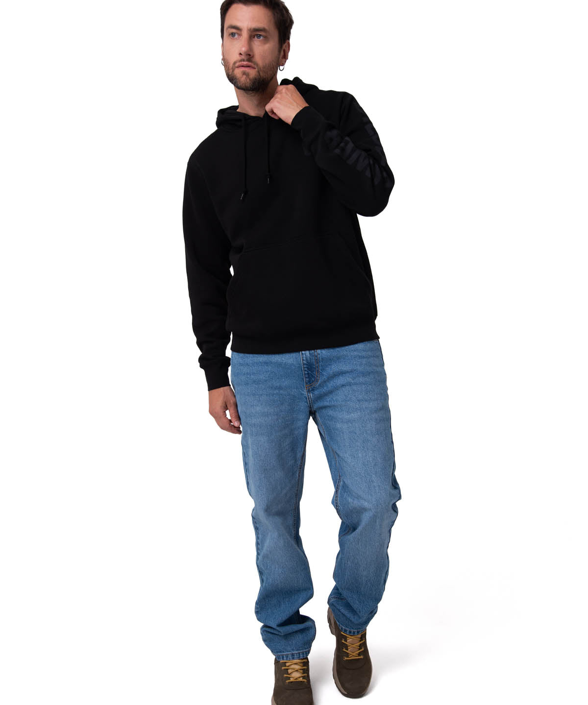 Polerón Con Gorro Diesel Power Negro Cat