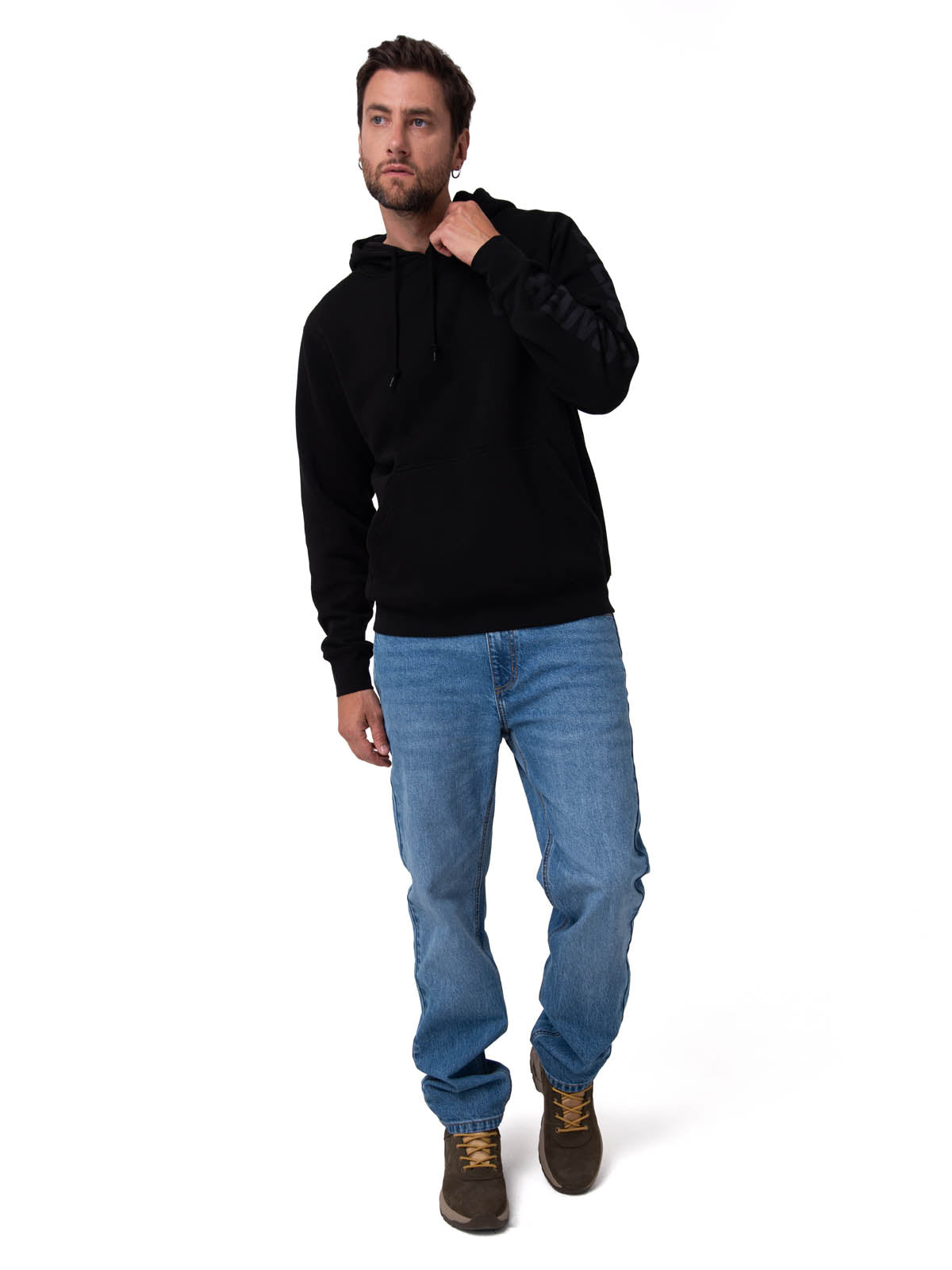 Polerón Con Gorro Diesel Power Negro Cat