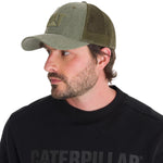Jockey Con Broche Unisex Pigment Dyed Trucker Cap Oliva Cat