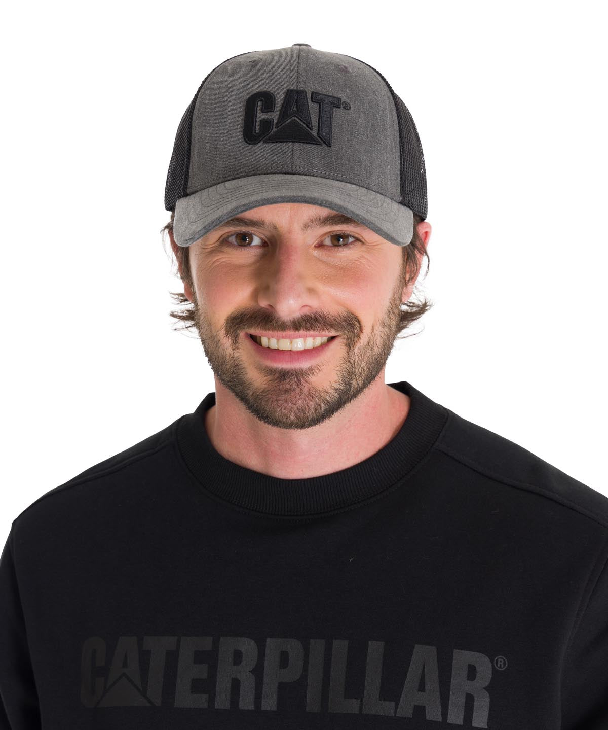 Jockey Con Broche Unisex Pigment Dyed Trucker Cap Gris Oscuro Cat