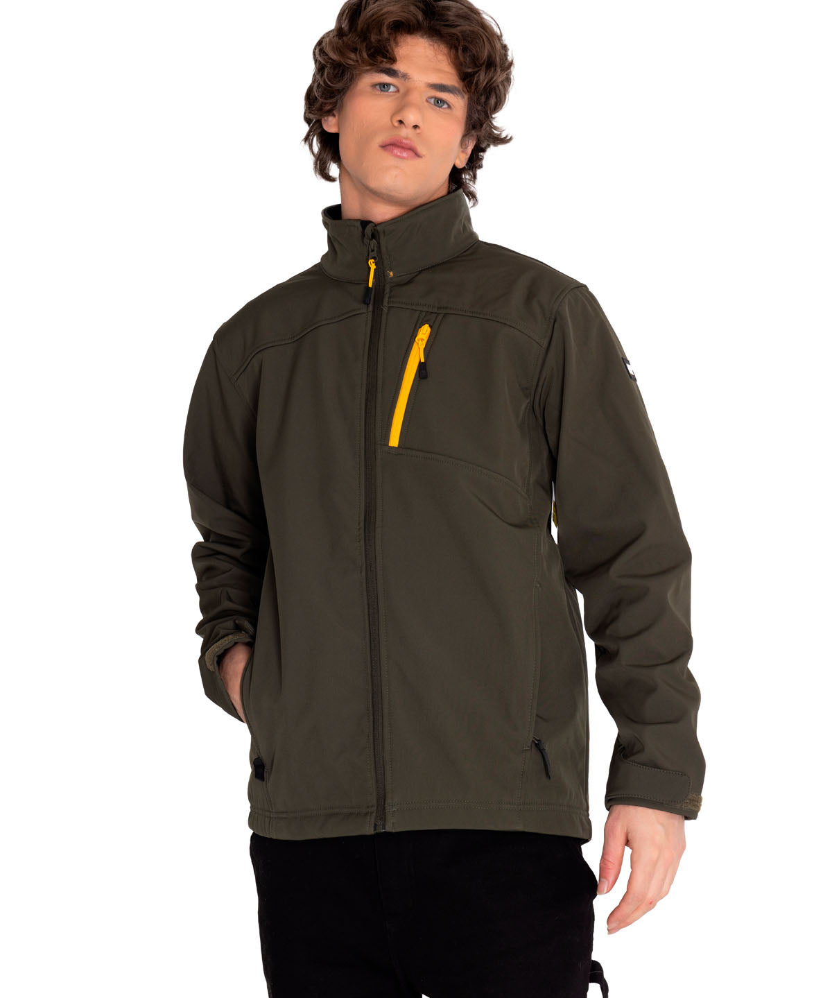 Chaqueta Casual Hombre Essential Softshell Jacket Verde Cat