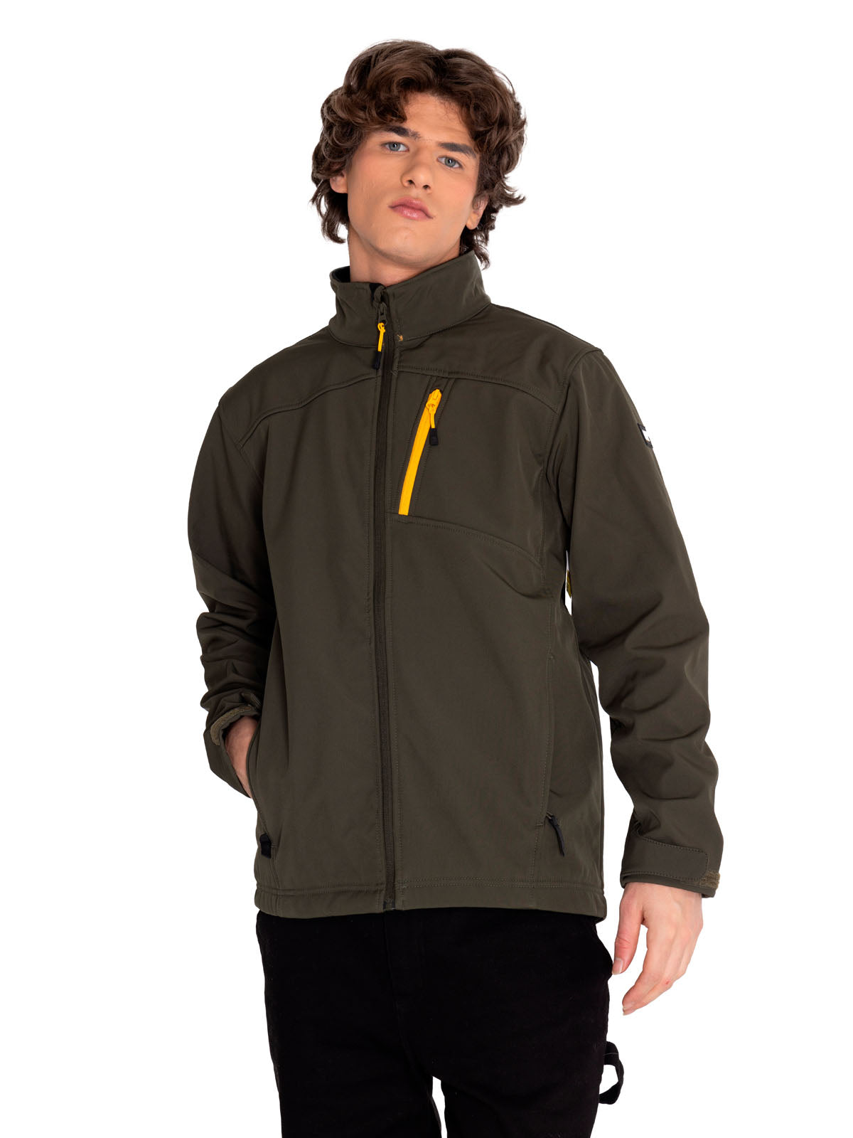Chaqueta Casual Hombre Essential Softshell Jacket Verde Cat