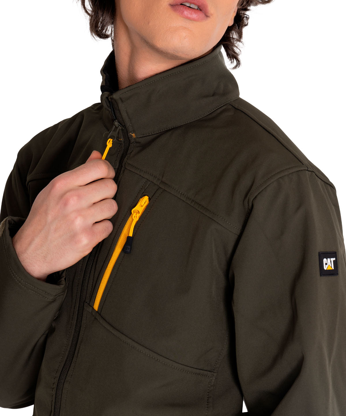 Chaqueta Casual Hombre Essential Softshell Jacket Verde Cat