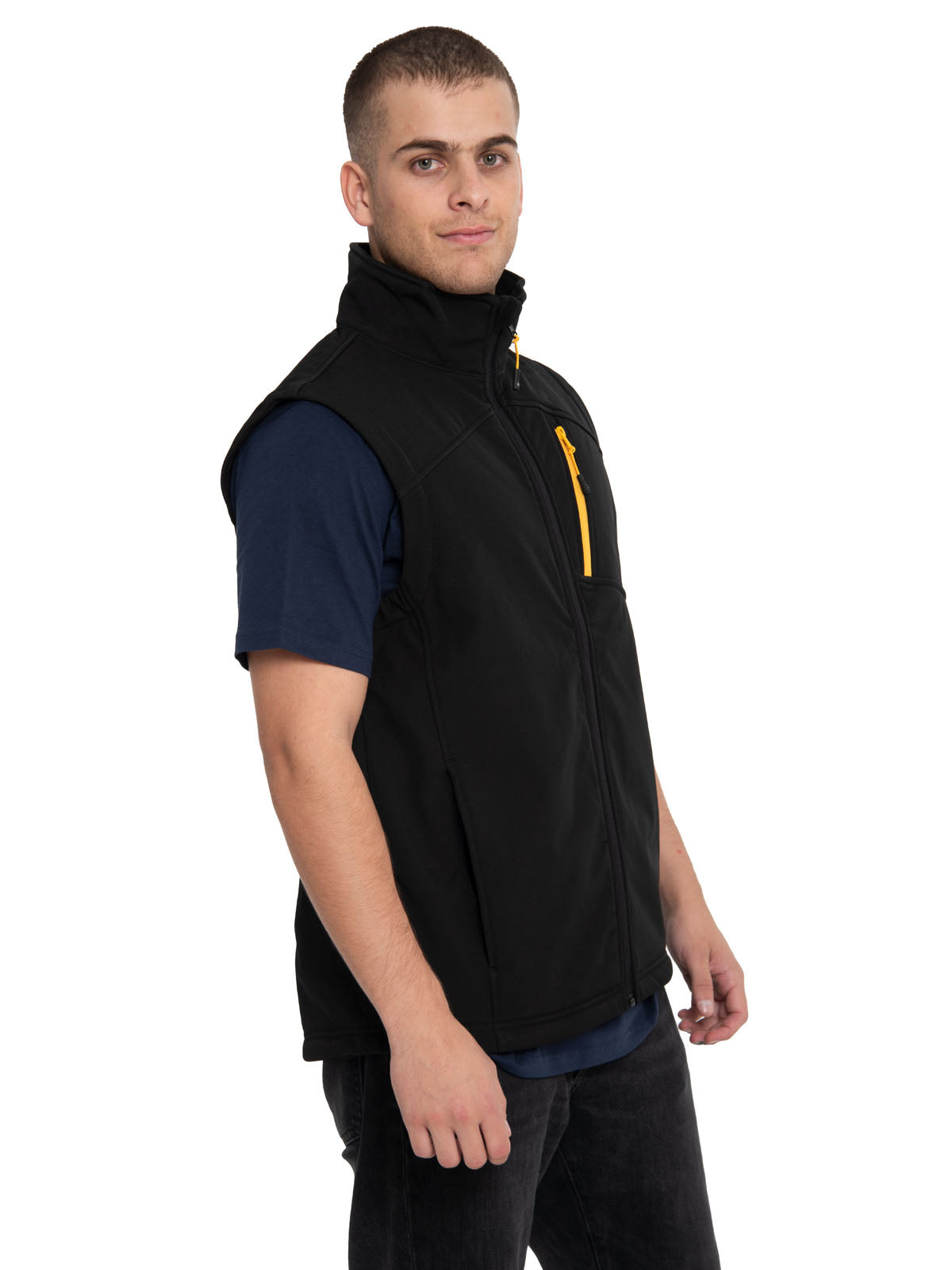 Chaqueta Sin Manga Casual Hombre Essential Softshell Vest Negro Cat