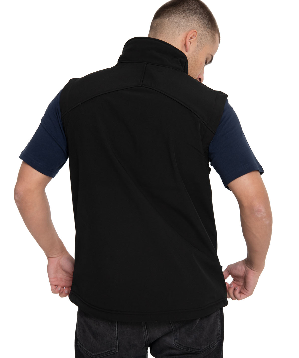 Chaqueta Sin Manga Casual Hombre Essential Softshell Vest Negro Cat