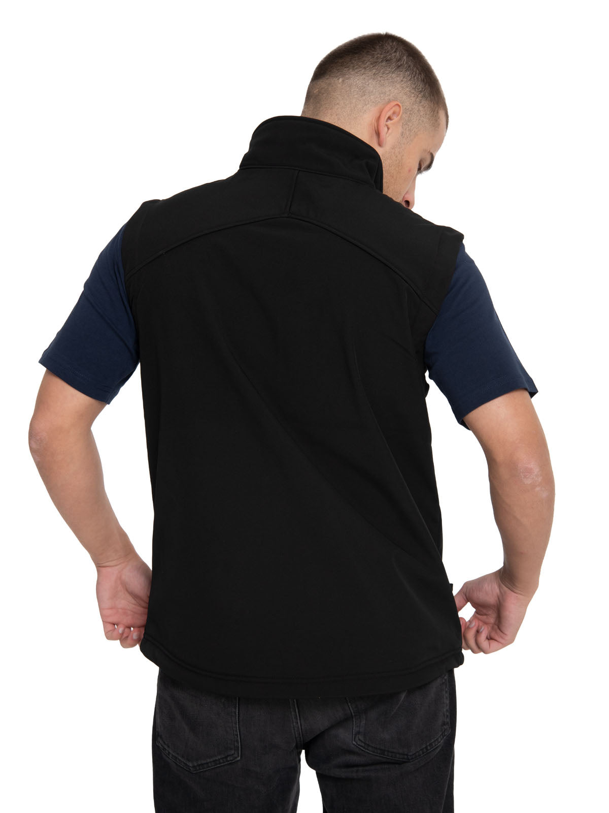 Chaqueta Sin Manga Casual Hombre Essential Softshell Vest Negro Cat