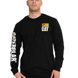 Polera Manga Larga Casual Hombre Trademark L/S Banner Tee Negro Cat
