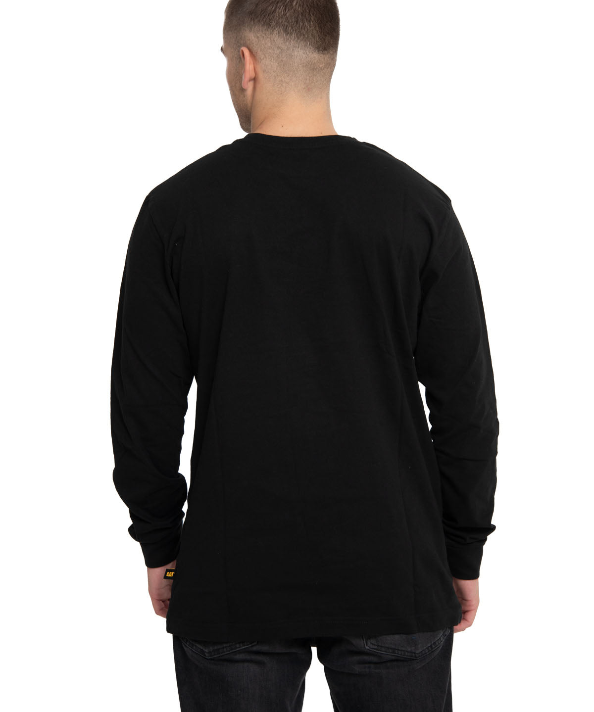 Polera Manga Larga Casual Hombre Trademark L/S Banner Tee Negro Cat